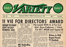 Variety Headline 1969 DGA Awards